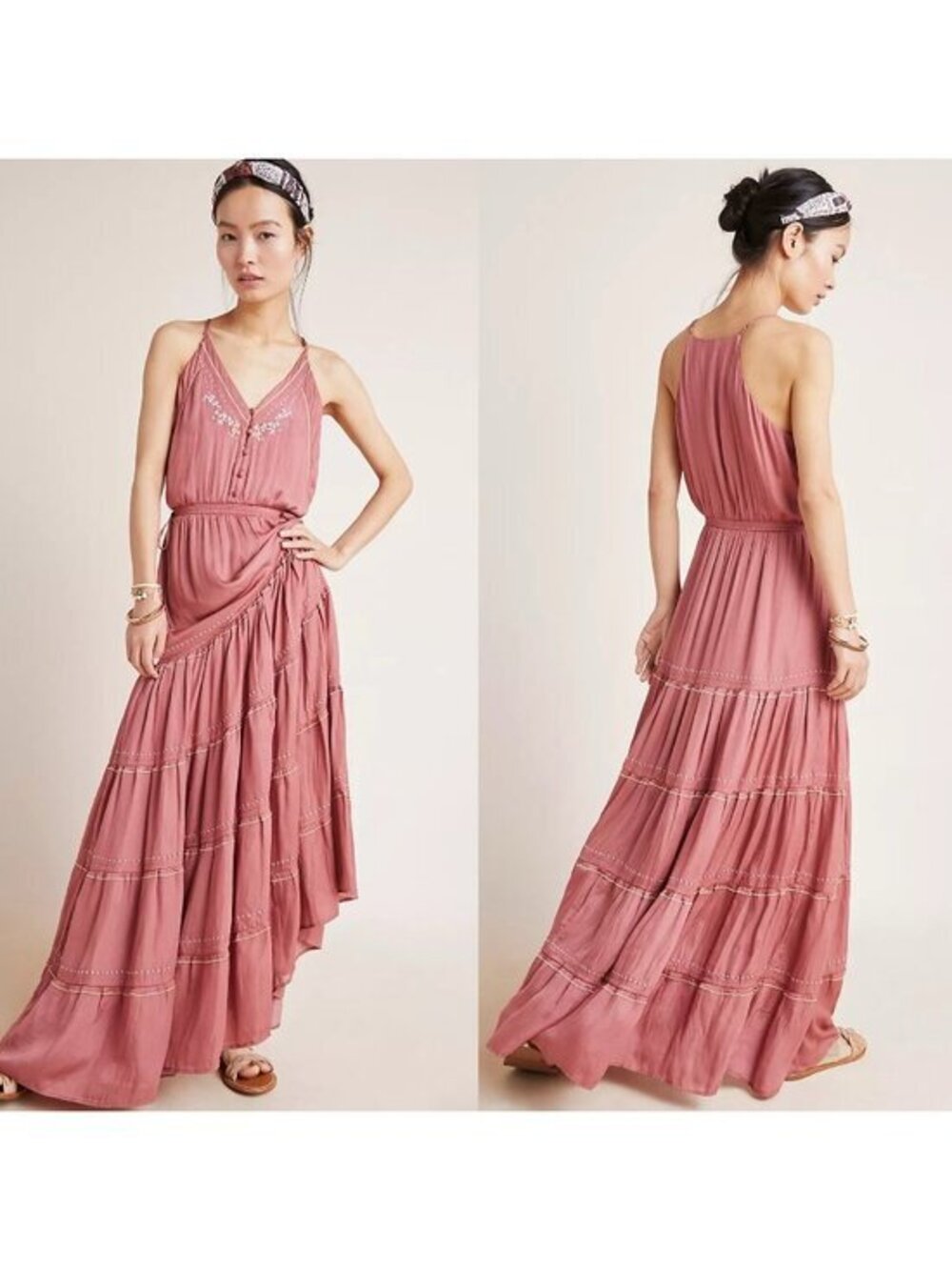 Dolan Left Coast Vieques Maxi Dress in Dusty Rose